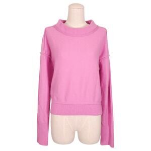 Free People Kora Cashmere Sweater Bubblegum Pink Sz Medium